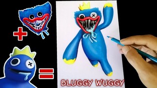 Dibujo la Fusión de BLUE y HUGGY WUGGY