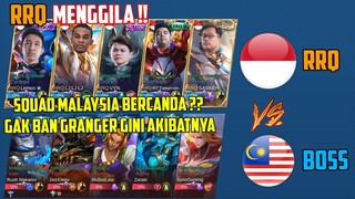 RRQ MENGGILA !! LAWAN RRQ SQUAD MALAYSIA BECANDA ?? GAK BAN GRANGER ?? KING LEMON DIBIARIN PAKE MAGE