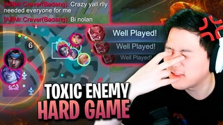 Heavy situation, Enemy being toxic and we are losing | Mobile Legends nolan