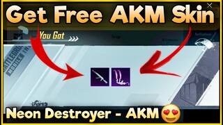 GET FREE AKM SKIN IN BGMI 🥰 | NEON DESTROYER - AKM IN BGMI