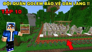 SINH TỒN TRONG RỪNG TẬP 10  | Đưa Dân Làng Về Và Tạo Ra Golem | Trong Minecraft Pe..!!