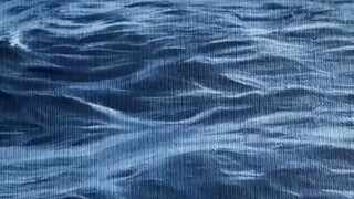 The feeling of the ocean is drawn in one stroke.