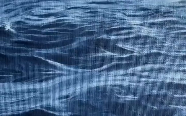 The feeling of the ocean is drawn in one stroke.