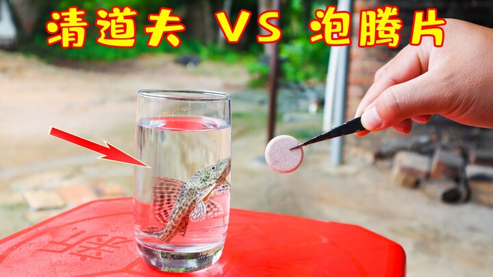 What happens when you drop an effervescent tablet into water containing “scavengers”?