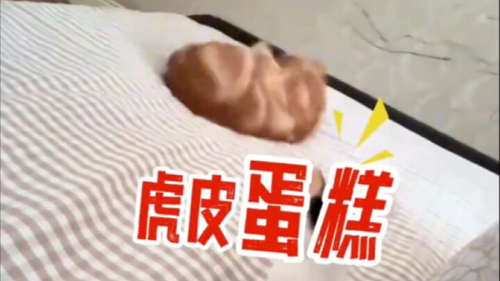 The big orange has turned into a tiger-striped cake～