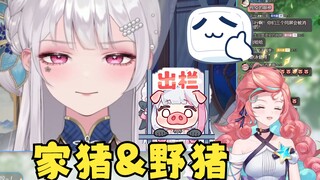 【露米】米宝看梨安“承认自己是野猪”的切片，兴致一起也承认自己是家猪🤣这下双猪同框了捏~🐖♥🐖