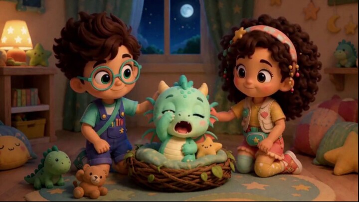 Buenas Noches, Momo 🌙🐉 | Canción de Cuna Infantil | Momo, Teo y Lola