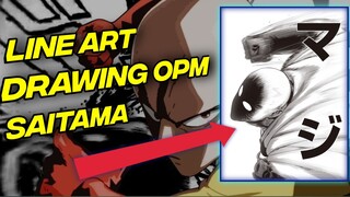 LINE ART DRAWING ANIME OPM | SAITAMA🤩🤩