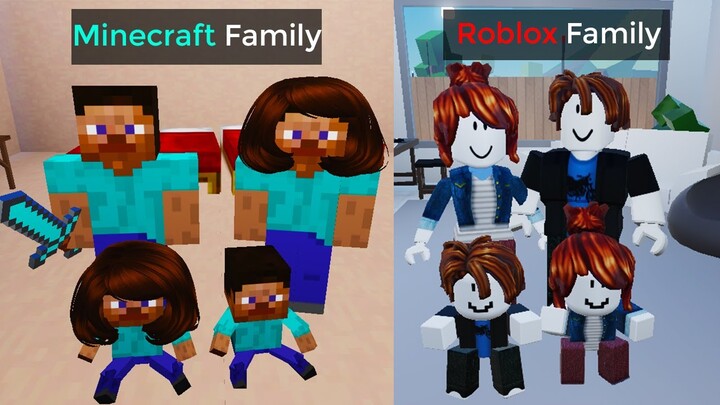 MINECRAFT Family Vs ROBLOX Family
