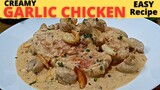 CREAMY GARLIC CHICKEN | Mushroom Sauce | Garlic Mushroom Chicken | EASY Garlic CHICKEN Recipe