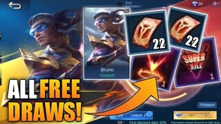 FREE 22 DRAWS in FIRE BOLT EVENT in Mobile Legends (MLBB)