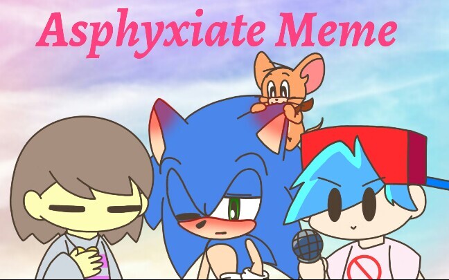 (Empat Koki: UT Sonic Cat and Mouse FNF) Meme Animasi Asphyxiate (Apakah Anda tertarik dengan CP?)