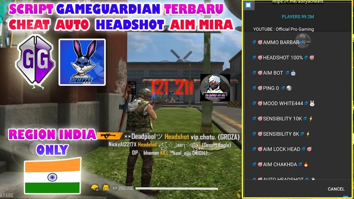 Script Gameguardian AIM POR MIRA Auto Headshot Semua Senjata ( WAJIB COBA )