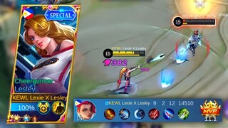 (MUST TRY) THIS LESLEY TRUE DAMAGE BUILD 🔥+ 999IQ SOLO RANKED GAMEPLAY - MLBB