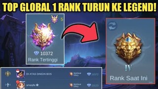 KETAUAN GB !! TOP GLOBAL 1 RANKED MYTHICAL GLORY 10.000 POIN LANGSUNG TURUN KE LEGEND