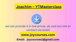 Joachim – YTMasterclass