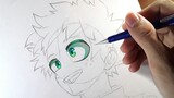 Cara menggambar anime - midoriya izuku [ boku no hero academia ] - how to draw anime