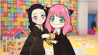 Nezuko meets Anya Forger (Demon Slayer VR and Spy x Family VR)