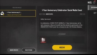 Get Free Mythic Emote in Mail Box 🔥😱😳