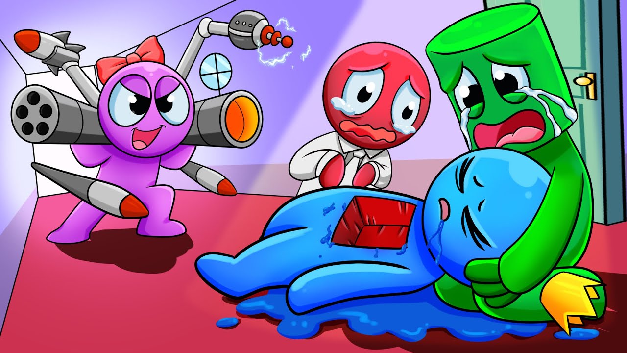 Blue Saves Red & Green - Rainbow Friends Animation 