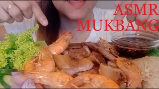 ASMR MUKBANG GRILLED PORK  BEEF SHRIMP AND ENOKI MUSHROOM WITH HEINEKEN EATING SHOW | NO TALKING