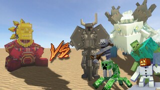 MOWZIE`S BARAKO OF THE SUN CHIEF vs MOWZIE`S MOB & ALL MUTANT MOBS | MINECRAFT | (MOST EPIC BATTLE!)