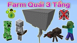 Cách Làm Máy Farm Quái Và Kinh Nghiệm Trong Minecraft PE | Không Cần Lồng Spawner | MCPE/BE Farm