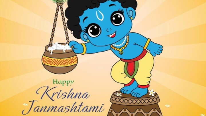 happy krishna janmastmi 🙏 happy birthday lord krishna 🙏