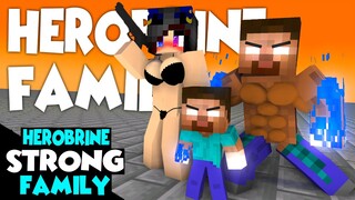 Monster School : FUNNY HEROBRINE LIFE - Minecraft Animation