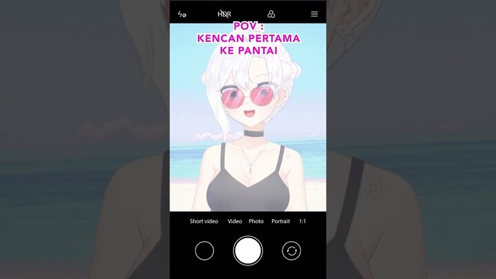 POV kencan pertama di pantai #shorts #vtuber