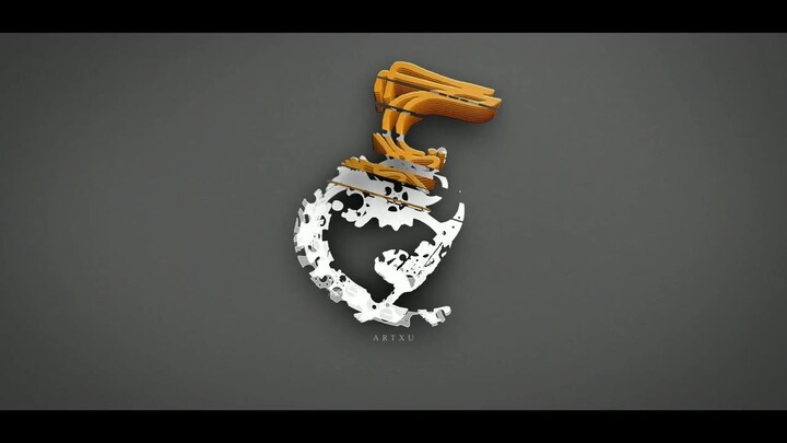 Calligraphy Bismillah Hijaiyah AIN