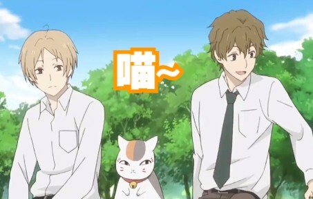 Shibata: Can you believe it? I made a cat talk with a bag of souvenirs! [Natsume's Book of Friends]