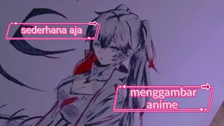 Drawing anime : mudah untuk dilakukan namun butuh kesabaran untuk menggambar.