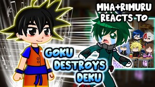 MHA/BNHA+Rimuru Reacts to Goku VS. Deku || Gacha Club ||