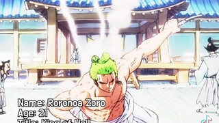 🌟🌟🌟 ZORO GLOW UP🌟🌟🌟