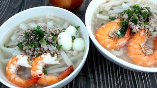 Cách làm món Bánh Canh Thịt Bằm siêu ngon cho bữa ăn sáng của Hồng Thanh Food