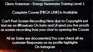 Glenn Ackerman course  - Energy Awareness Training Level 1 download