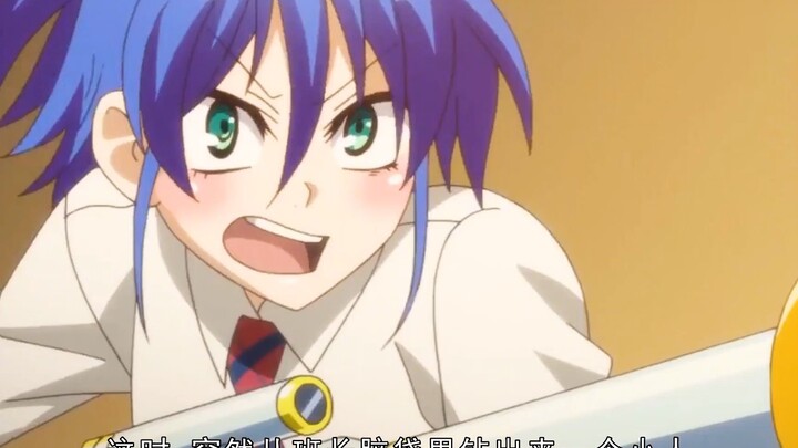 The male protagonist has a very strange harem, an alien and a vampire! Classic anime