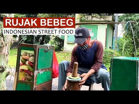 ASMR street food Indonesia 2021 | Summer special fruit salad, perfect, fresh, spicy smashed salad.
