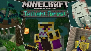 Minecraft มือถือ | แจก+รีวิว Addon Twilight Forest ดินแดนป่าสนธยา