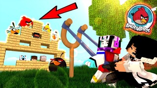 ANIMASI MINECRAFT ANGRY BIRDS ! COBA TEMBAK KEPALA BURUNG TEGUH SUGIANTO , BEACON MALAH KENA JACKPOT