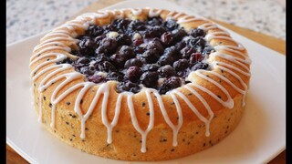 บลูเบอรี่เค้กงาดำ blueberry black sesame cake l ครัวป้ามารายห์