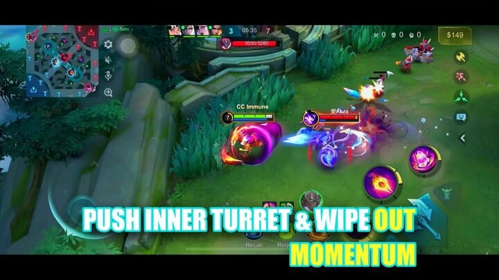 Push Inner Turret & Wipe Out Momentum