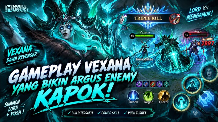 Gameplay mini vlog Vexana yang bikin argus enemy kapok !