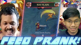 FEEDING PRANK SA STREAMER NG ML 😂 | UMASA SI LOLO NA SIYA AY MANANALO