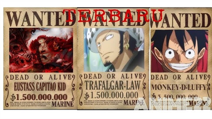 [TERBARU] 6 KARAKTER YANG AKAN MEMILIKI NILAI BOUNTY LEBIH 1 MILYAR SETELAH ARC WANO (AnimeKomik22)