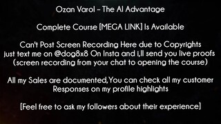 Ozan Varol Course The AI Advantage download