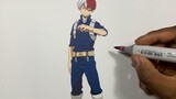 วิธีการวาด Shoto Todoroki ตัวเต็มง่าย - My Hero Academia (Boku No Hero Academia)