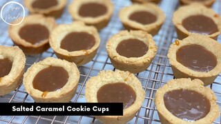 คาราเมลคุ้กกี้คัพ Salted Caramel Cookie Cups | Ann Made