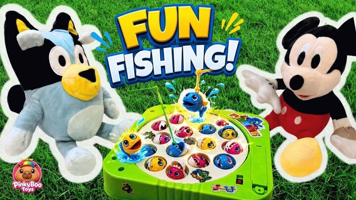 Fun Fishing Adventure with Bluey & Mickey mouse 🎣🐟
